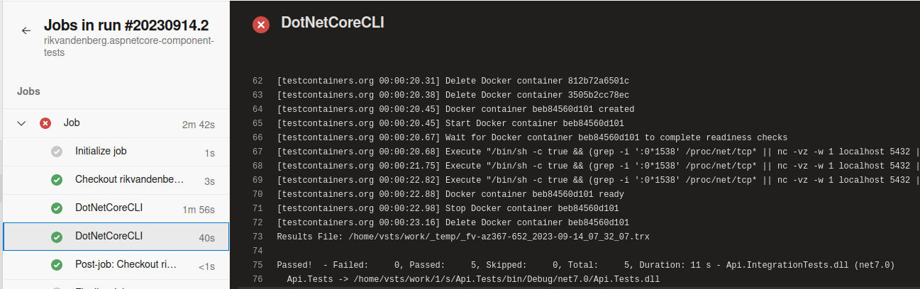 Different kind of testing strategies with ASP.NET Core: Using Docker to write Integration tests